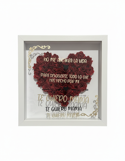 Cuadro de Flores 3D Personalizado