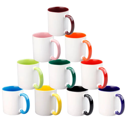Tazas Bicolor Calidad AAA para Sublimación