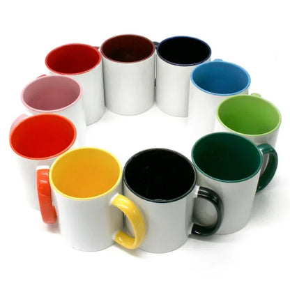 Tazas Bicolor Calidad AAA para Sublimación